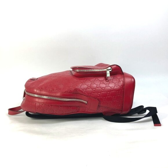 GUCCI Red Leather Backpack main image 13